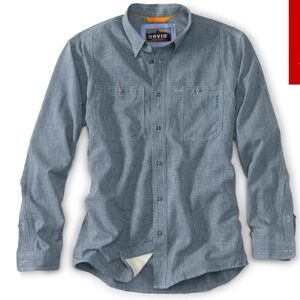 Orvis Men's Active Fit Blue Shirt Size L NWOT